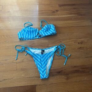 Blue triangl bikini